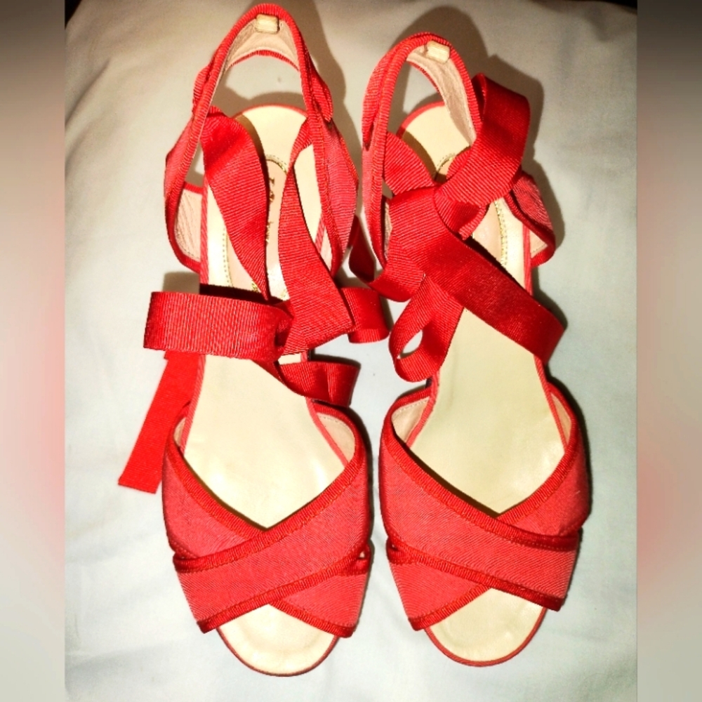 SJP for Nordstrom Wedge Lace Up Sandals. Size 37